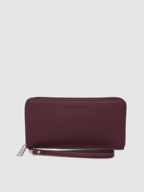 

Allen Solly Women Maroon Solid Zip Around Wallet