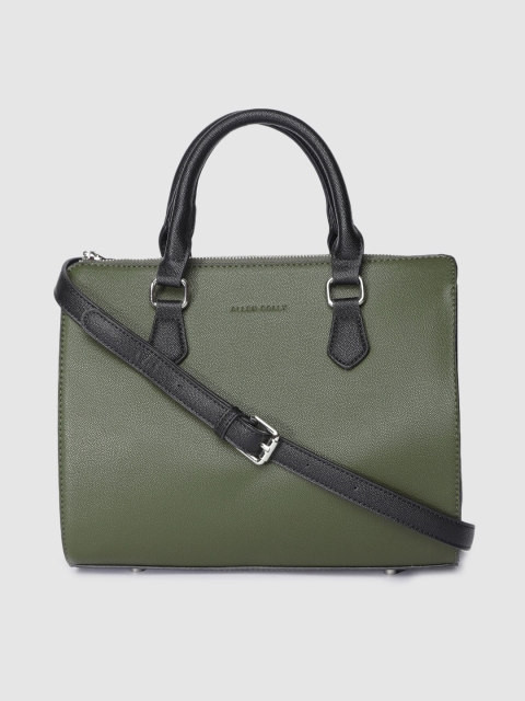 

Allen Solly Olive Green Solid Handheld Bag