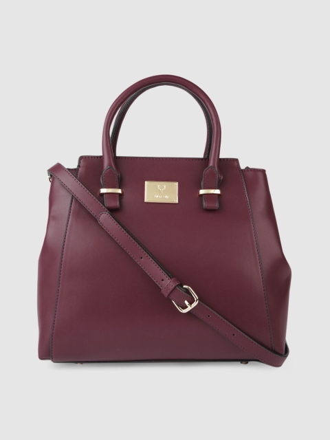 

Allen Solly Burgundy Solid Handheld Bag