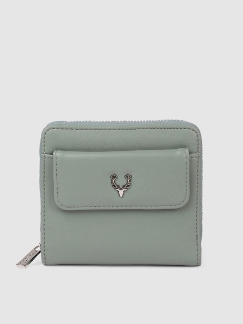 

Allen Solly Women Green Solid Zip Around Wallet