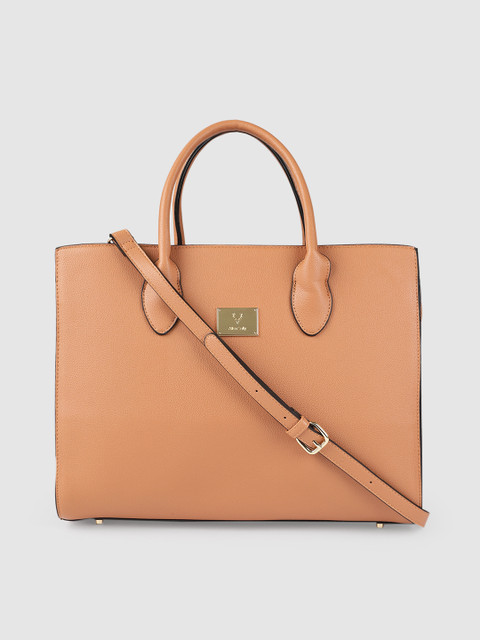

Allen Solly Women Tan Brown Solid Laptop Bag