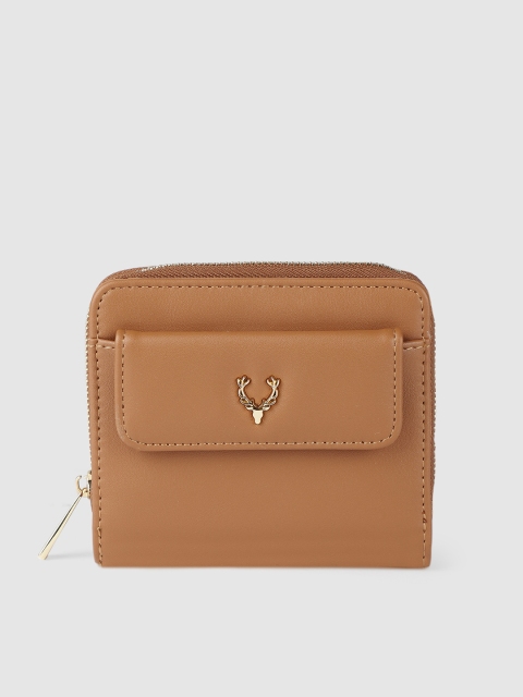 

Allen Solly Women Tan Brown Solid Two Fold Wallet