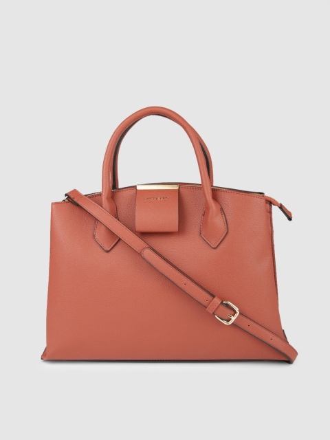 

Allen Solly Rust Brown Solid Handheld Bag