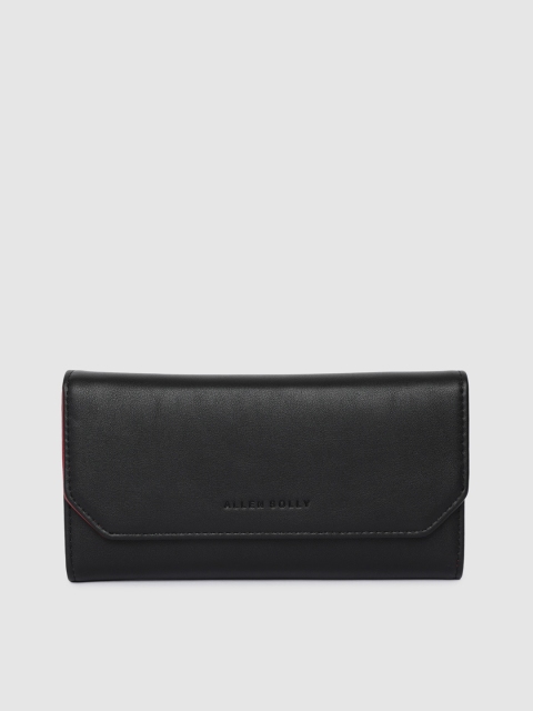 

Allen Solly Women Black Solid Three Fold Wallet