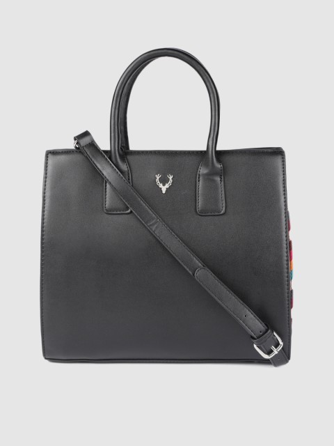 

Allen Solly Black Solid Handheld Bag