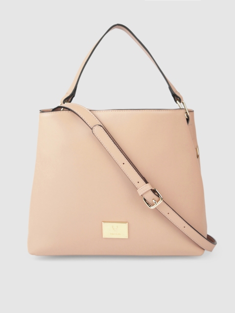 

Allen Solly Beige Solid Hobo Bag