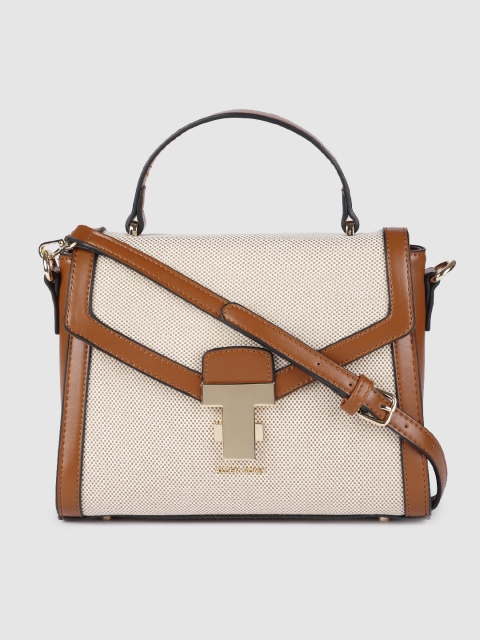 

Allen Solly Beige & Brown Textured Satchel
