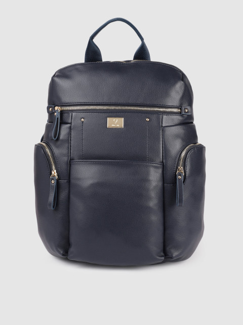 

Allen Solly Women Navy Blue Solid Backpack