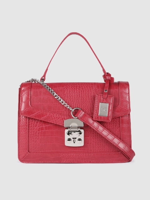 

Allen Solly Burgundy Textured Satchel