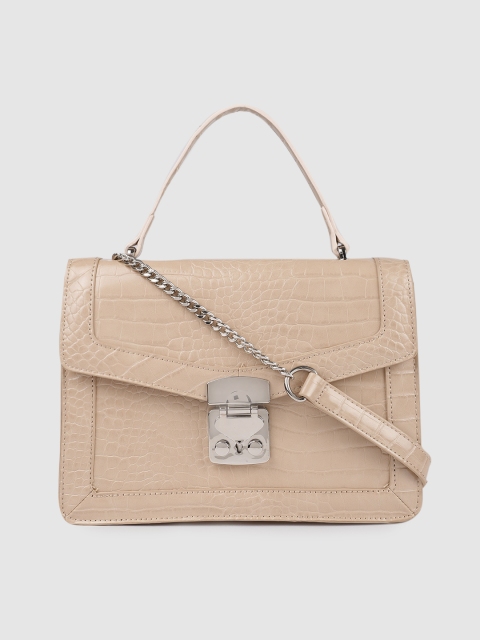 

Allen Solly Tan-Brown Textured Satchel