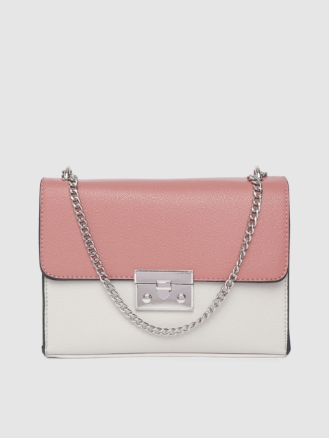 

Allen Solly Pink & Off-White Colourblocked Sling Bag