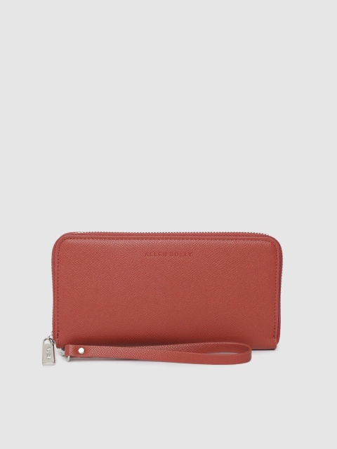 

Allen Solly Women Red Solid Zip Around Wallet