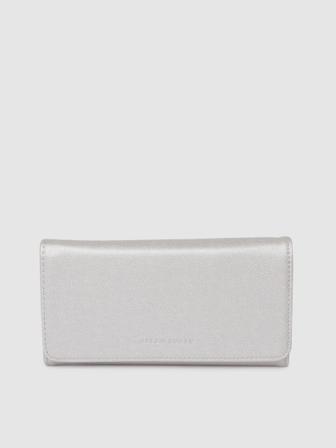 

Allen Solly Women Silver-Toned Solid Three Fold Wallet