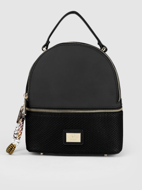 

Allen Solly Women Black Textured Backpack
