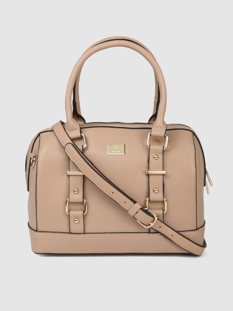 

Allen Solly Beige Solid Handheld Bag