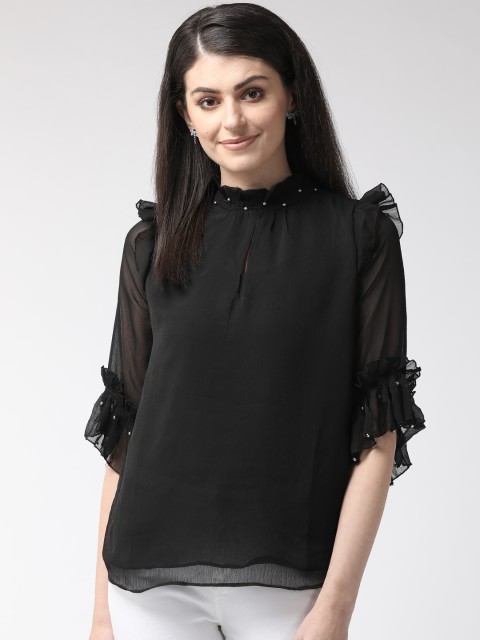 

MIWAY Women Black Solid Top