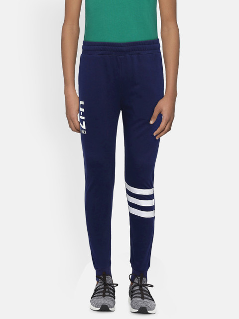 

HRX by Hrithik Roshan Boys Navy Blue Solid Slim Fit Bio wash Active Jogger