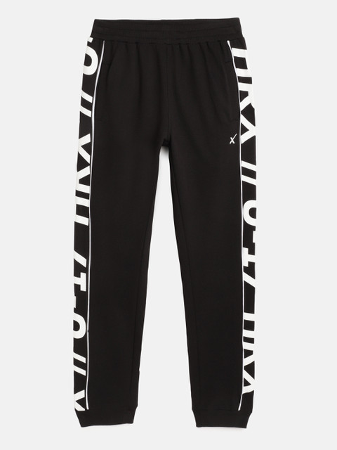 

HRX by Hrithik Roshan Girls Black Solid Bio wash Slim Fit Lifestyle Jogger