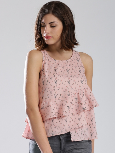 

DressBerry Pink Printed Top