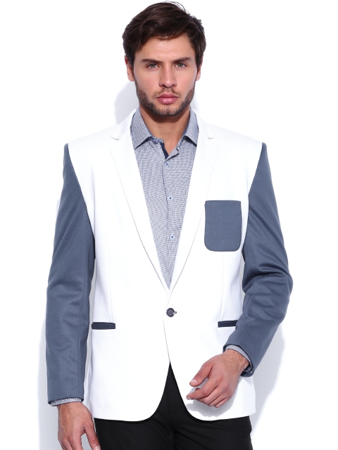 

Four One Oh White & Blue Formal Blazer