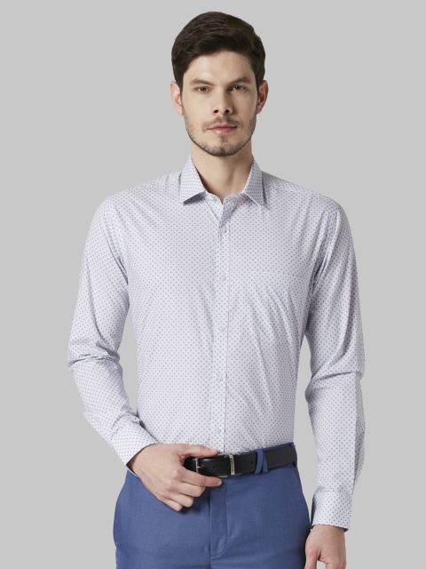 

Park Avenue Men Grey Slim Fit Printed Formal Shirt