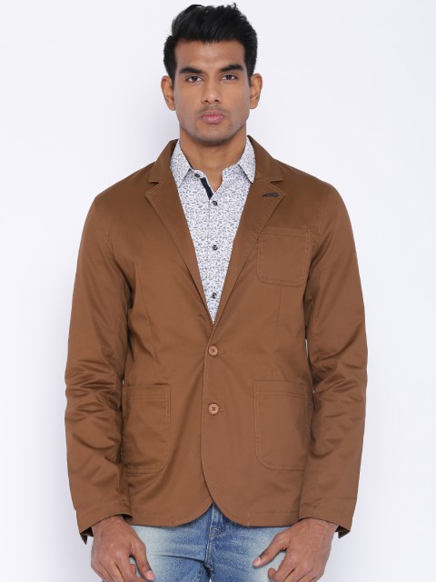 

The Indian Garage Co. Brown Slim Fit Casual Blazer