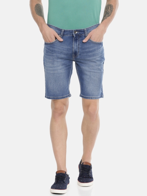 

Pepe Jeans Men Blue Washed Regular Fit Tobias Chinox Denim Shorts