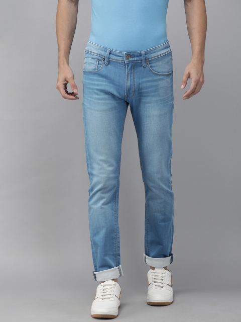 

Pepe Jeans Men Blue Clive Vapour Fit Mid-Rise Clean Look Stretchable Jeans