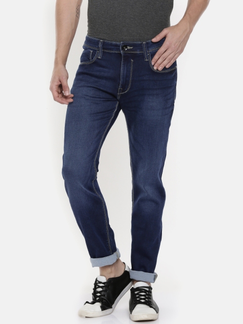 

Pepe Jeans Men Blue Lawrence Vapour Tapered Fit Low-Rise Clean Look Stretchable Jeans
