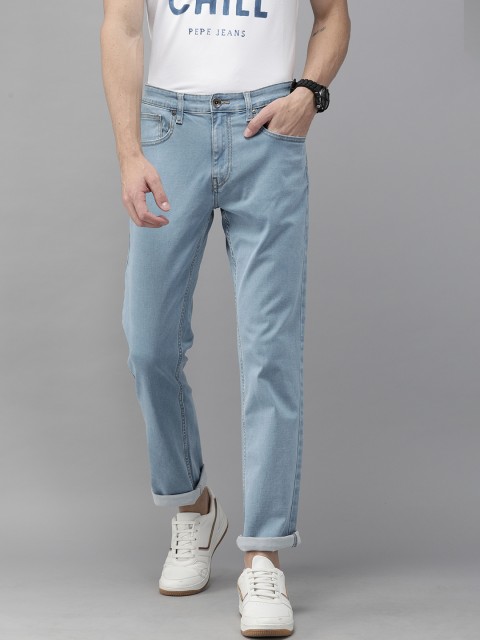 

Pepe Jeans Men Blue Holborne Regular Fit Mid-Rise Clean Look Stretchable Jeans