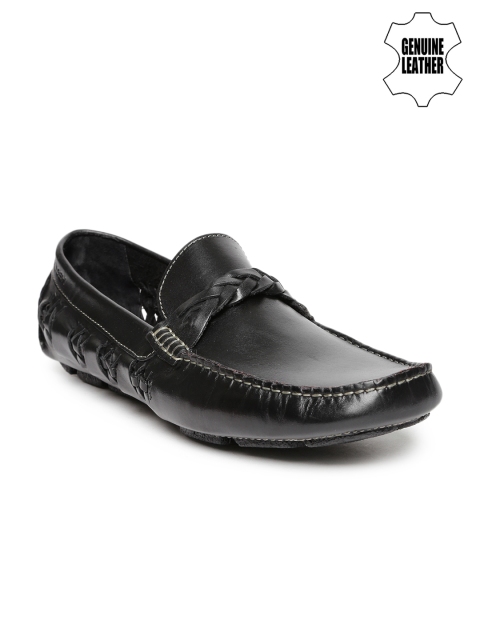 

Ruosh Wedding Men Black Genuine Leather Casual Shoes