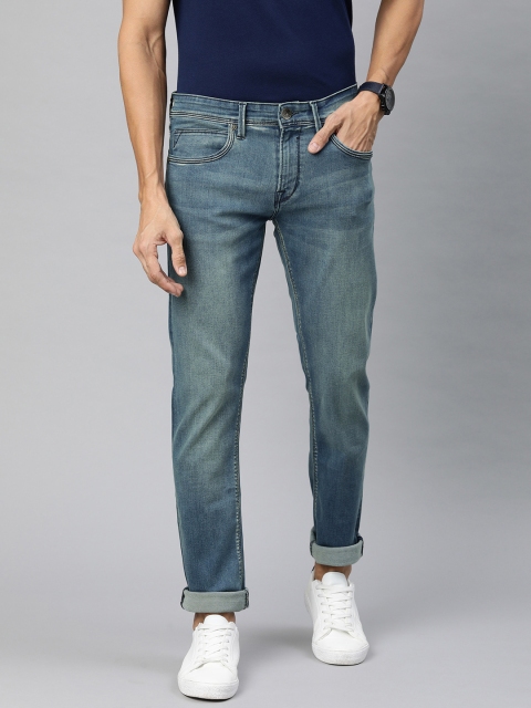 

Pepe Jeans Men Blue Skinny Fit ADNER IP Low-Rise Clean Look Stretchable Jeans