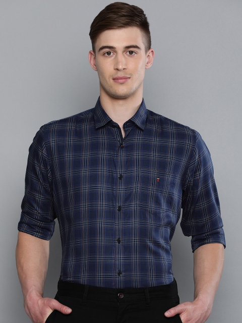 

Louis Philippe Sport Men Navy Blue & White Slim Fit Checked Casual Shirt