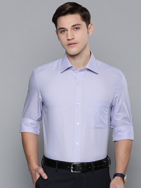 

Louis Philippe Men Lavender Classic Fit Solid Formal Shirt