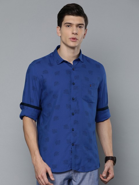 

Louis Philippe Sport Men Blue & Black Slim Fit Printed Casual Shirt