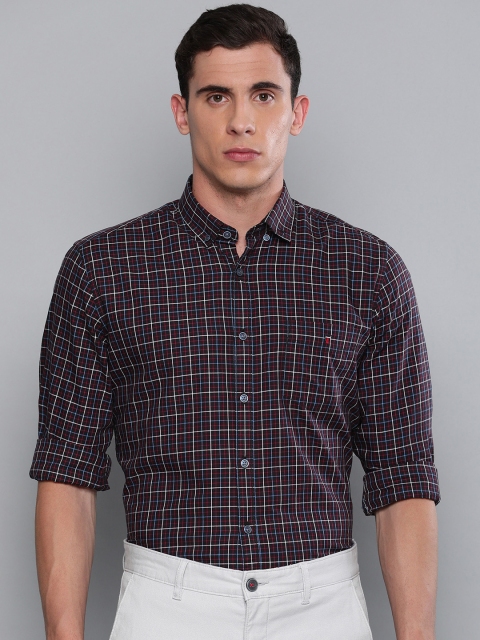 

Louis Philippe Sport Men Black & Pink Slim Fit Checked Casual Shirt