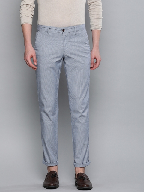 

Louis Philippe Sport Men Blue Slim Fit Self Design Regular Trousers