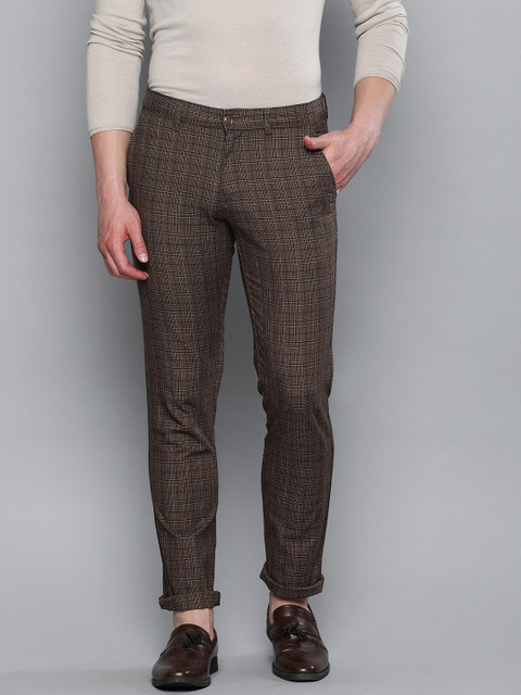 

Louis Philippe Sport Men Brown Slim Fit Checked Regular Trousers
