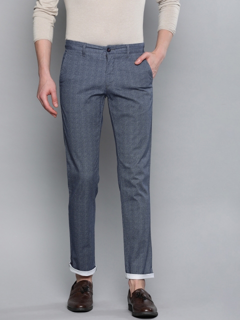 

Louis Philippe Sport Men Navy Blue Slim Fit Printed Regular Trousers