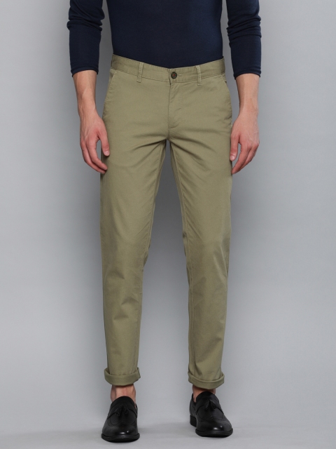 

Louis Philippe Sport Men Olive Green Slim Fit Self Design Regular Trousers