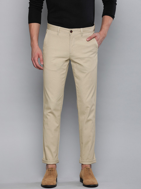 

Louis Philippe Sport Men Beige Slim Fit Self Design Regular Trousers
