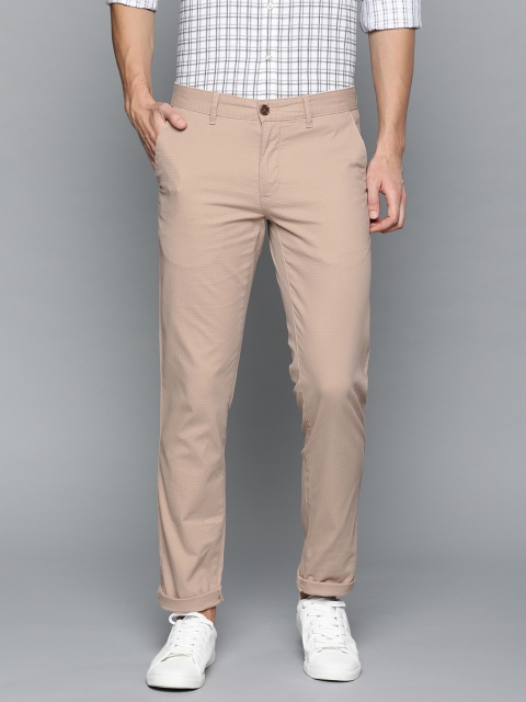 

Louis Philippe Sport Men Beige Slim Fit Self Design Regular Trousers