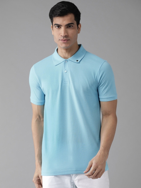 

Hubberholme Men Blue Solid Polo Collar T-shirt
