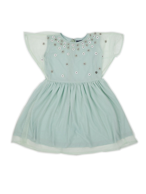 

Allen Solly Junior Girls Blue Solid Fit and Flare Dress