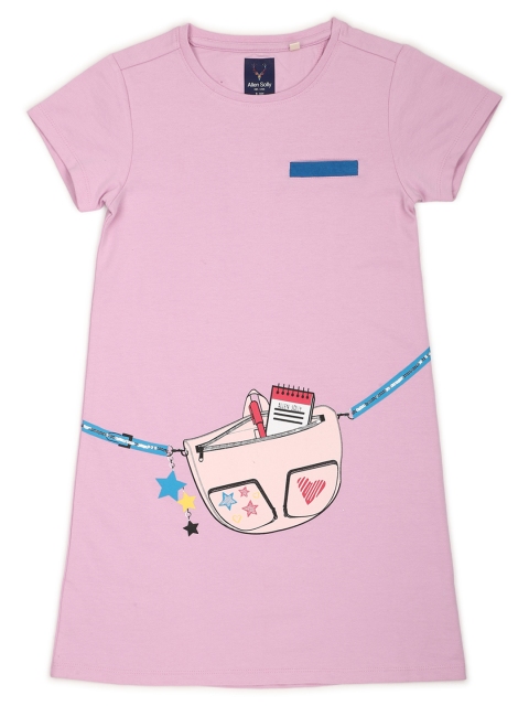 

Allen Solly Junior Girls Pink Printed T-shirt Dress