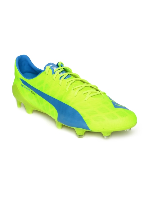 

PUMA Men Neon Green & Blue evoSPEED SL Football Shoes