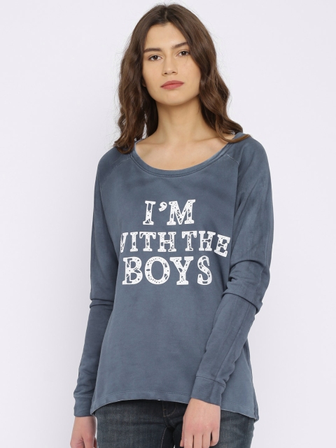 

ONLY Blue Printed Sweatshirt