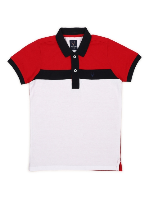 

Allen Solly Junior Boys Off-White Colourblocked Polo Collar T-shirt