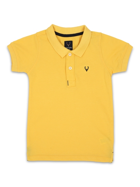 

Allen Solly Junior Boys Yellow Solid Polo Collar T-shirt