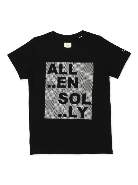 

Allen Solly Junior Boys Black Printed Round Neck T-shirt